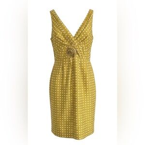 JCrew Yellow Polka Dot Sleeveless Dress - Classic Summer Style